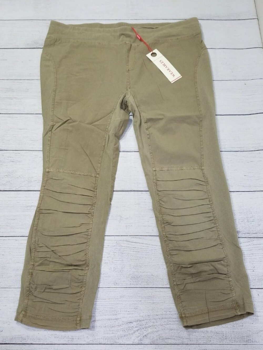 Wearables XCVI Ruched Jetter Crop Leggings Womens Size XL - Conifer